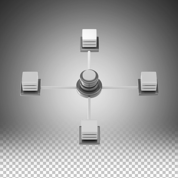 icône et illustration du serveur 3D