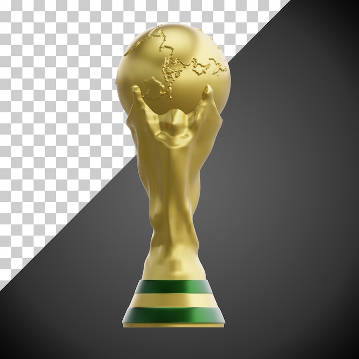 PSD icône d'illustration de rendu 3d du trophée de la coupe du monde