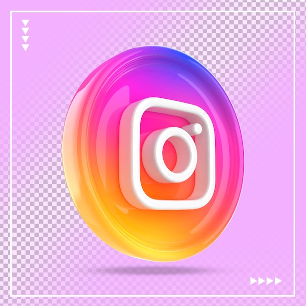 Icône Instagram 3d Moderne