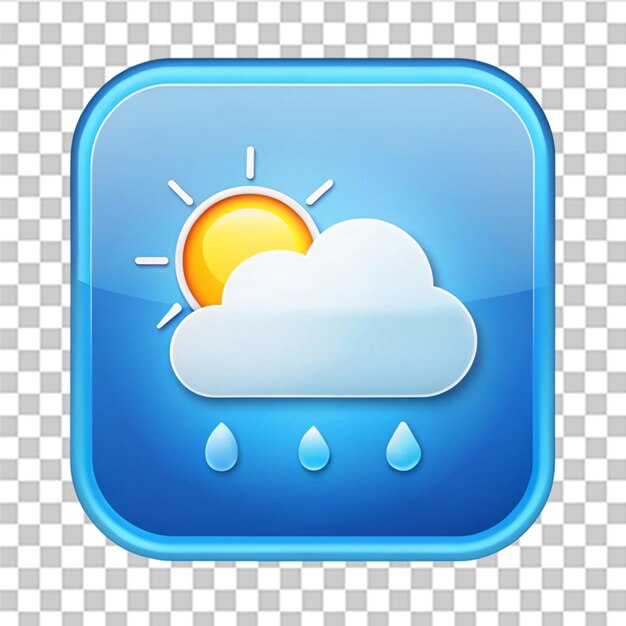 Icône d'interface d'application météo isolée sur un fond transparent