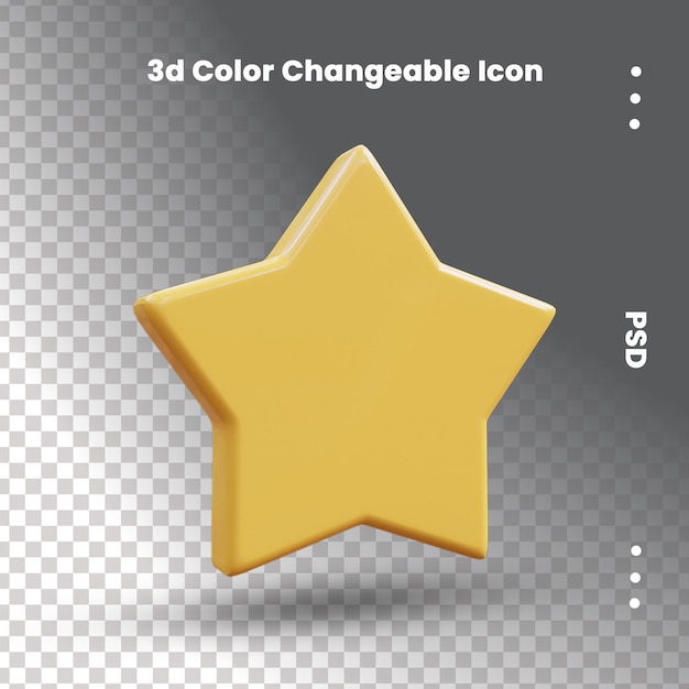 Icône De L'interface Utilisateur De Classement Par étoiles 3d