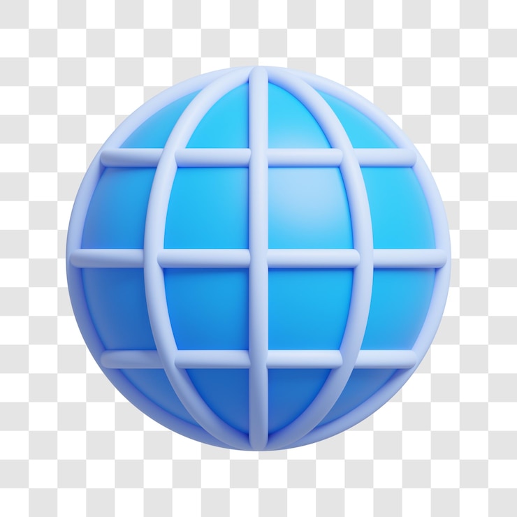 PSD icône d'internet en 3d