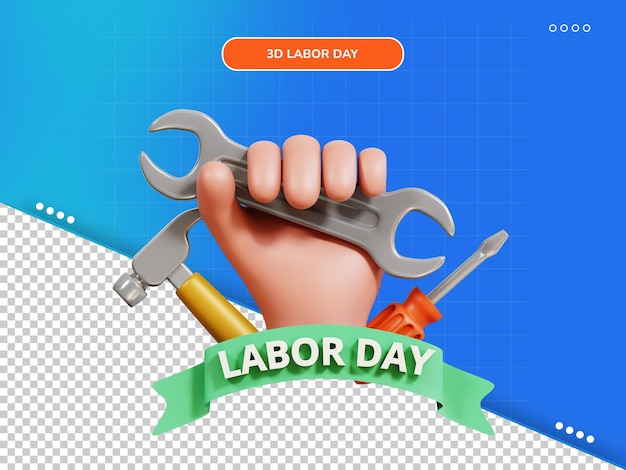 Icône De La Journée Du Travail 3d