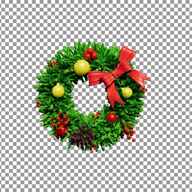 Icône de joyeux Noël PSD 3D sur fond isolé et transparent