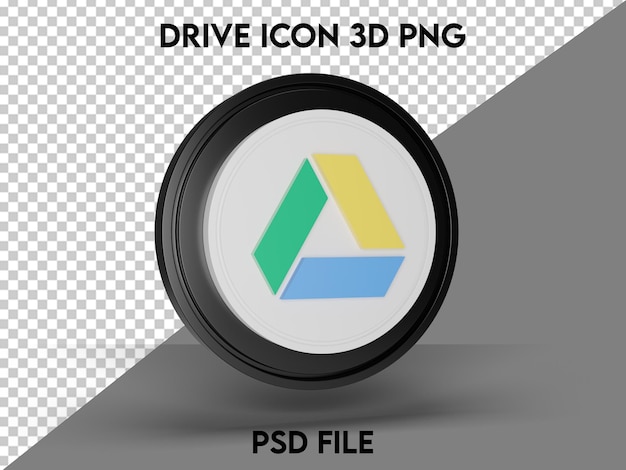 PSD icône de lecteur rendu 3d