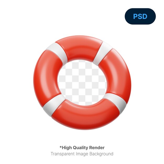 PSD icône lifebouy 3d psd premium