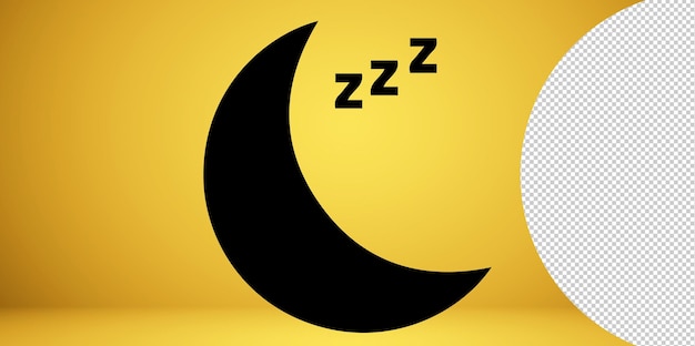 Icône de lune de sommeil transparente png, illustration d'une lune de sommeil PNG transparent