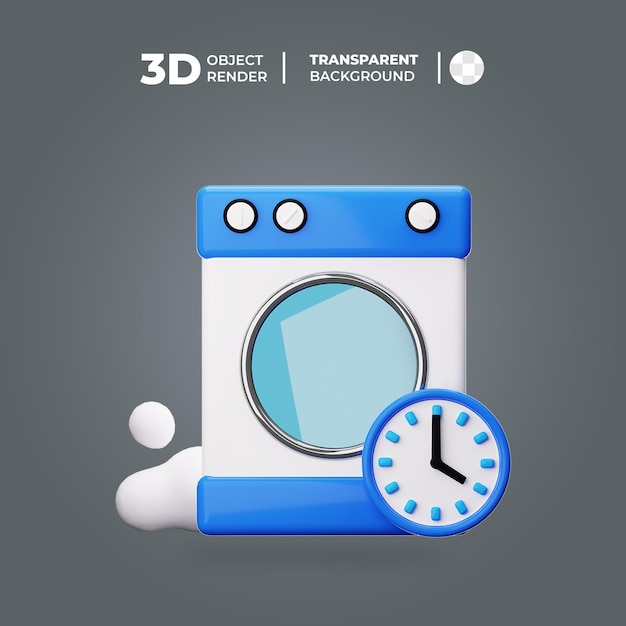 PSD icône de machine à laver 3d