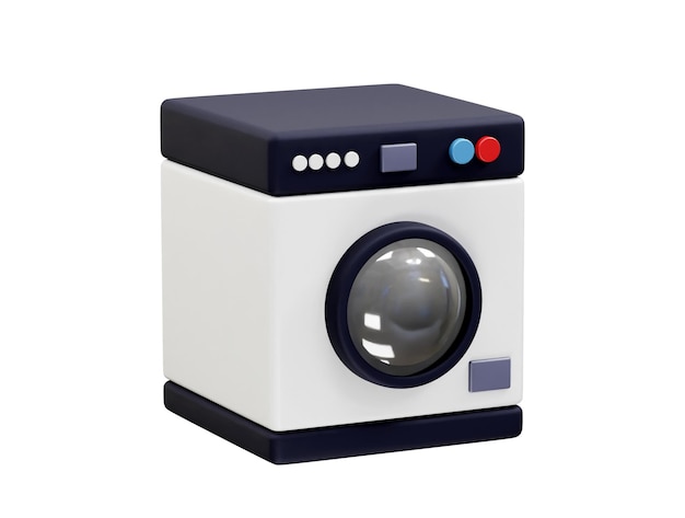 icône de machine à laver vecteur d'illustration rendu en 3D