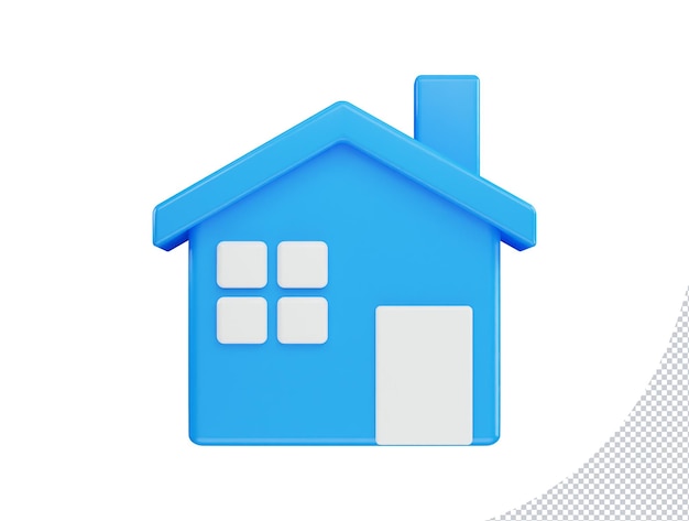 Icône de la maison rendu 3d illustration vectorielle