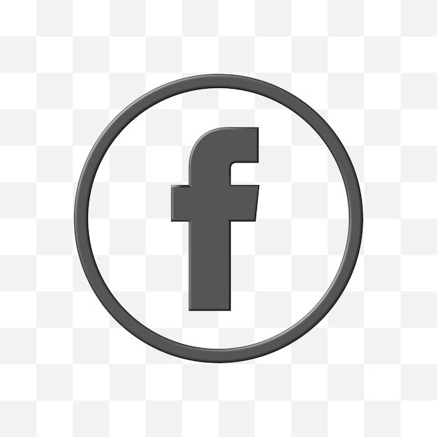 Icône de médias sociaux Facebook 3d