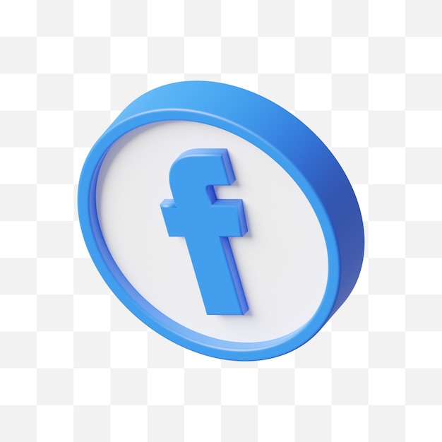 PSD icône de médias sociaux facebook 3d