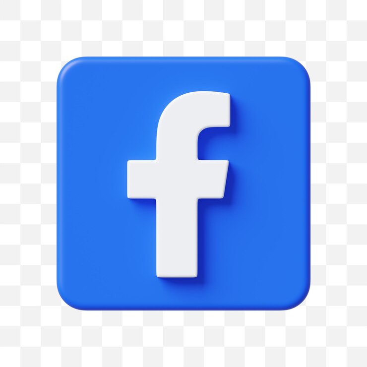 PSD icône des médias sociaux facebook en 3d