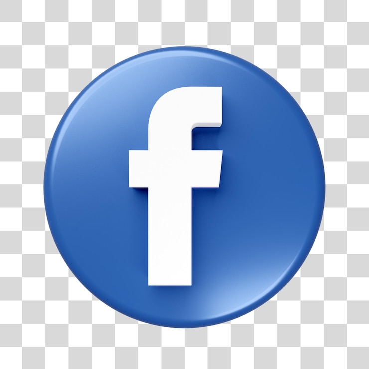 PSD icône des médias sociaux facebook en 3d