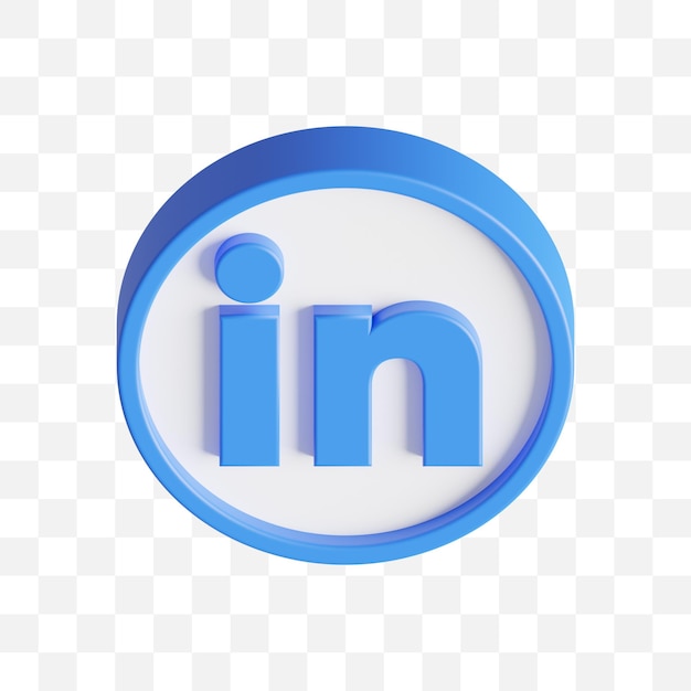 Icône De Médias Sociaux Linkedin 3d