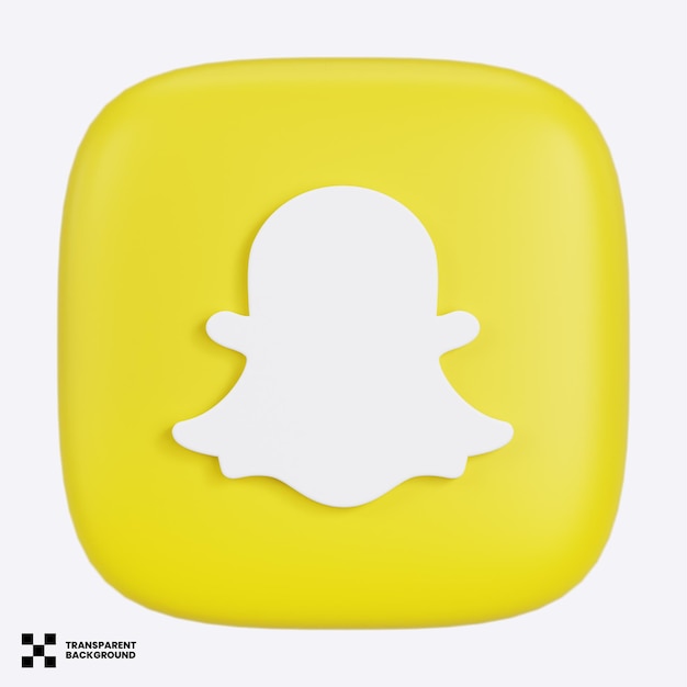 Icône des médias sociaux Snapchat 3D