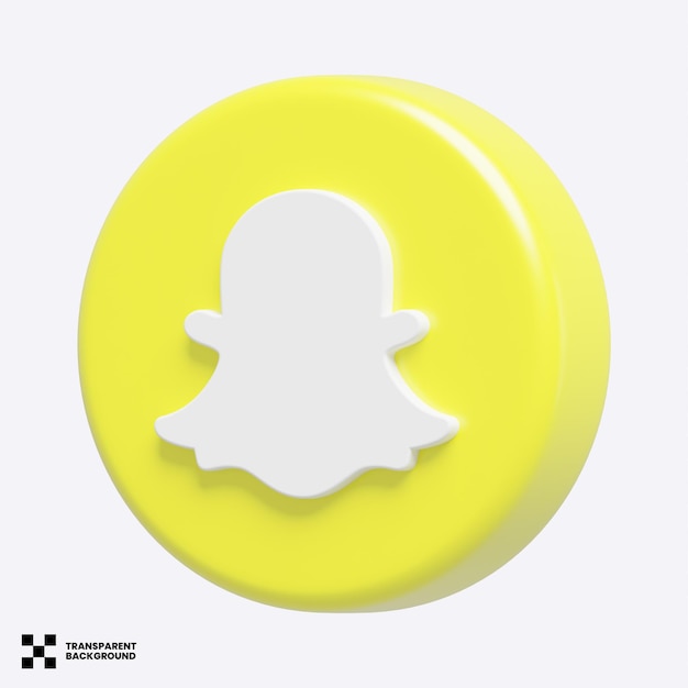 Icône des médias sociaux Snapchat 3D