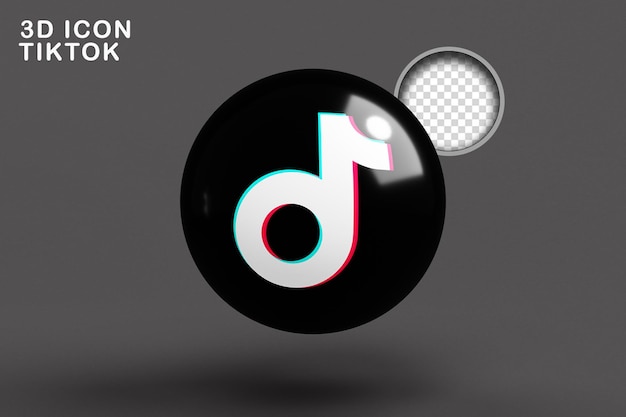 Icône De Médias Sociaux Tiktok En Forme De Boule 3d Png Transparent