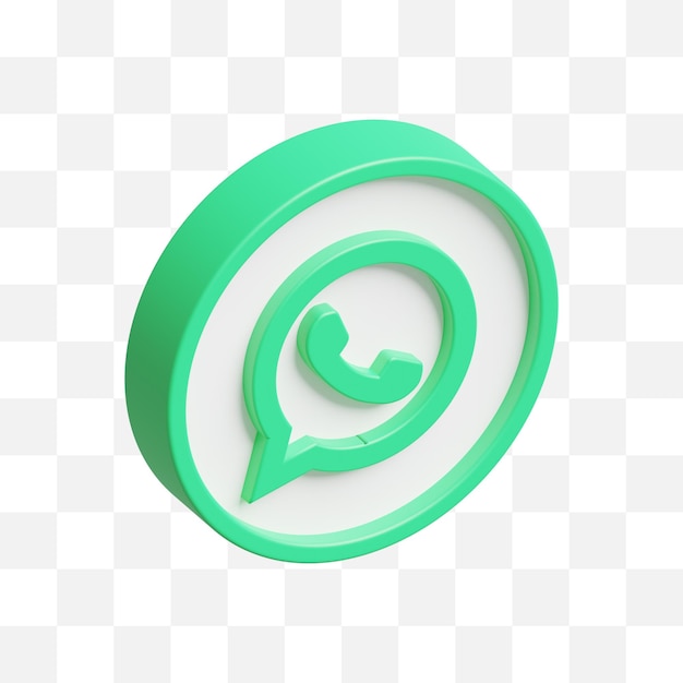 PSD icône de médias sociaux whatsapp 3d