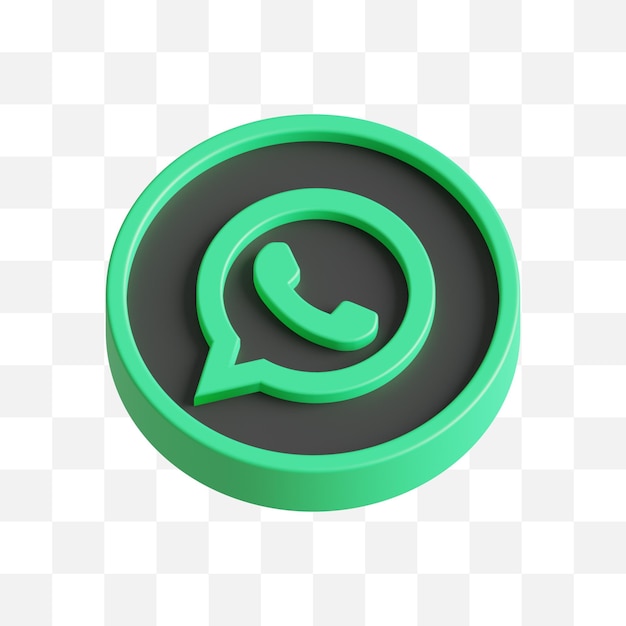 PSD icône de médias sociaux whatsapp 3d