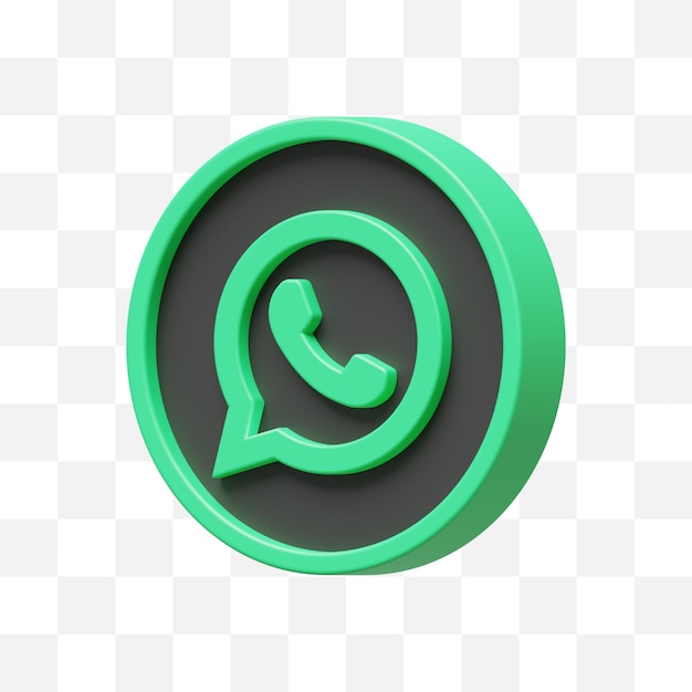 PSD icône de médias sociaux whatsapp 3d