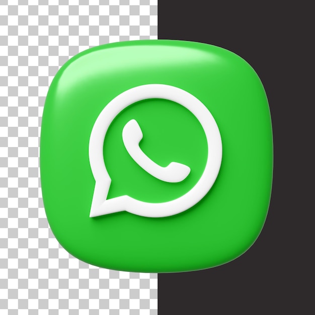 Icône de médias sociaux Whatsapp 3d