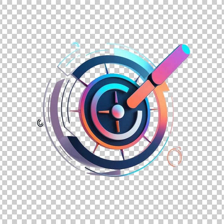 PSD icône de menu 3d isolée sur un fond transparent