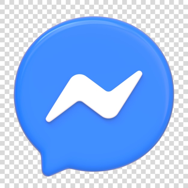 Icône Messenger isolée sur fond blanc Bulle vocale méta chat Logo du bouton de l'application des médias sociaux