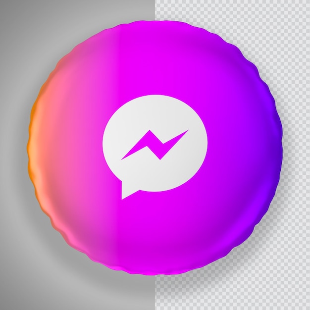 PSD icône messenger rendu 3d