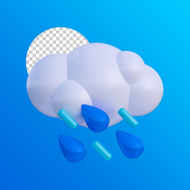 icône météo 3d isolée