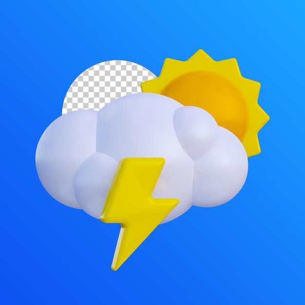 icône météo 3d isolée