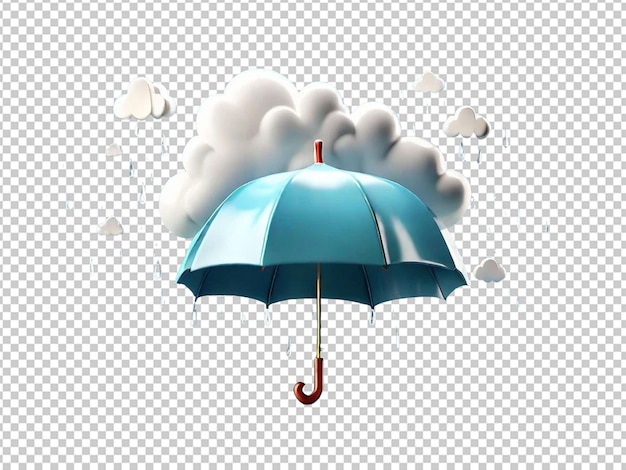 l'icône météo du parapluie de pluie 3D