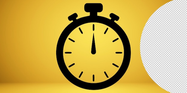 Icône de minuteries sur fond transparent. Symbole du chronomètre. compte à rebours, minuterie, 3d, illustration