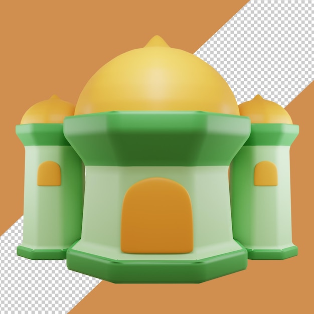 L'icône de la mosquée 3D