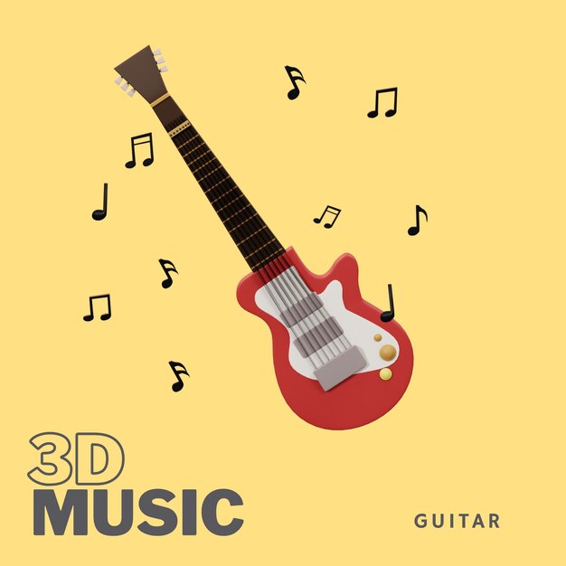 PSD icône de musique 3d