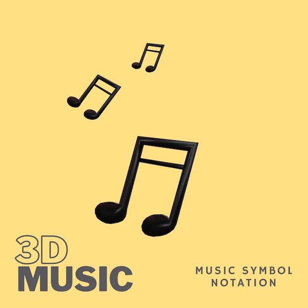 PSD icône de musique 3d