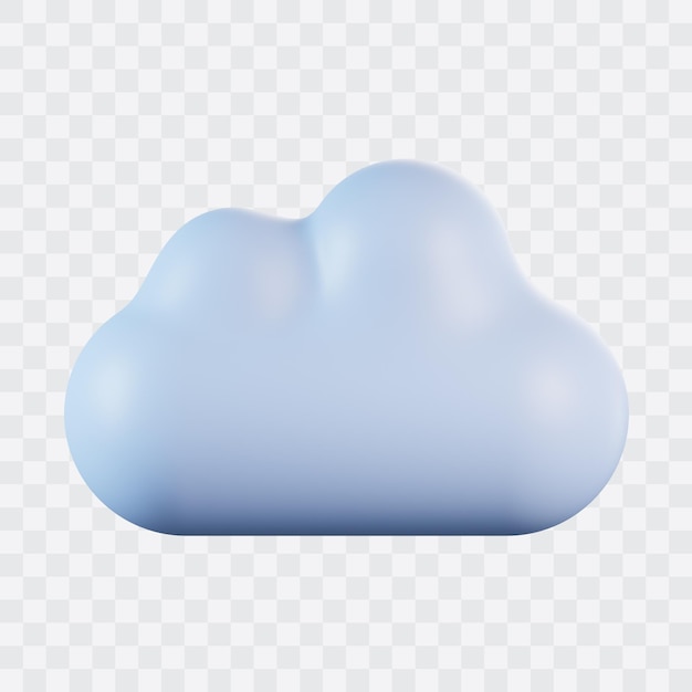 PSD icône de nuage 3d