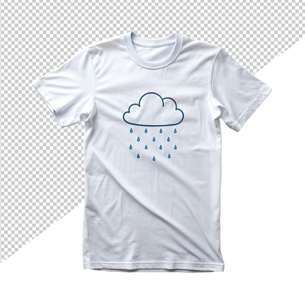 PSD icône de nuage et de pluie design de t-shirt39 sur fond transparent