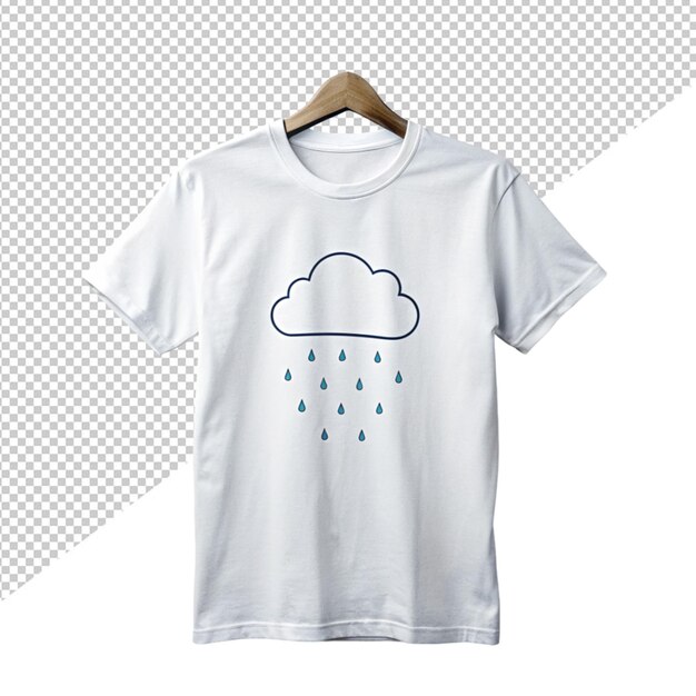 PSD icône de nuage et de pluie design de t-shirt39 sur fond transparent