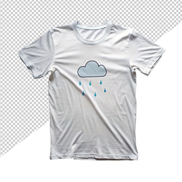 Icône De Nuage Et De Pluie Design De T-shirt39 Sur Fond Transparent