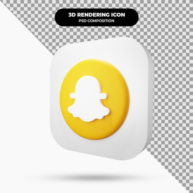 PSD icône de l'objet 3d de snapchat