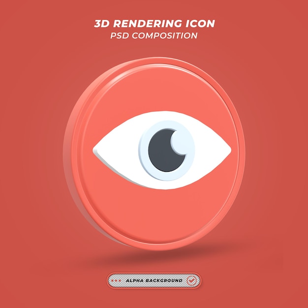 Icône de l'œil dans le rendu 3D