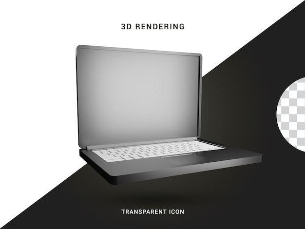 Icône D'ordinateur Portable De Rendu 3d Pour La Composition