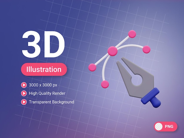 PSD icône d'outil stylo 3d