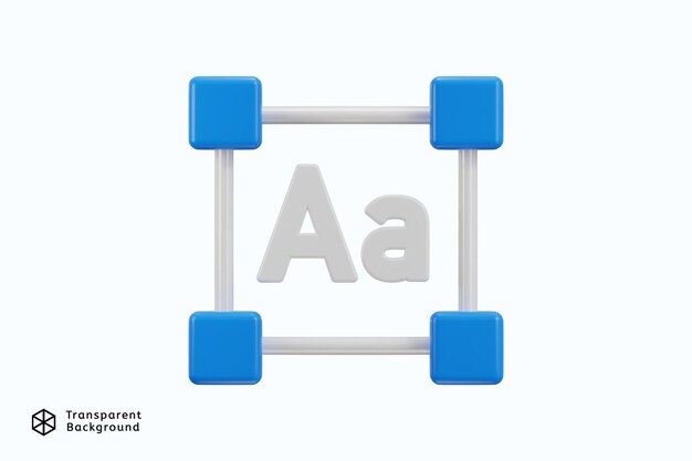 icône d'outil de texte illustration vectorielle de rendu 3D