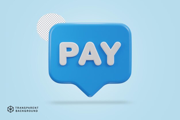 Icône de paiement de paiement 3D