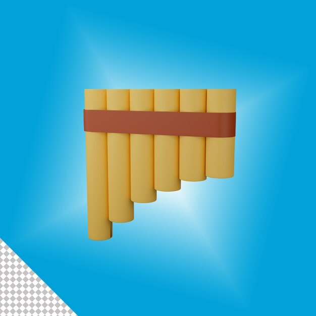 Ícone pan flute 3d