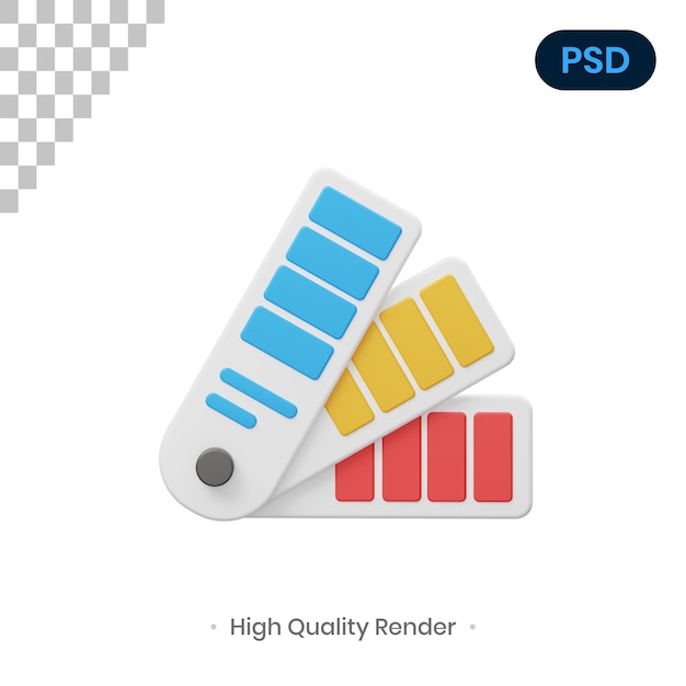 Icône Pantone 3d Psd Premium