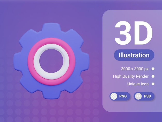 Icône De Paramètre De Rendu 3d