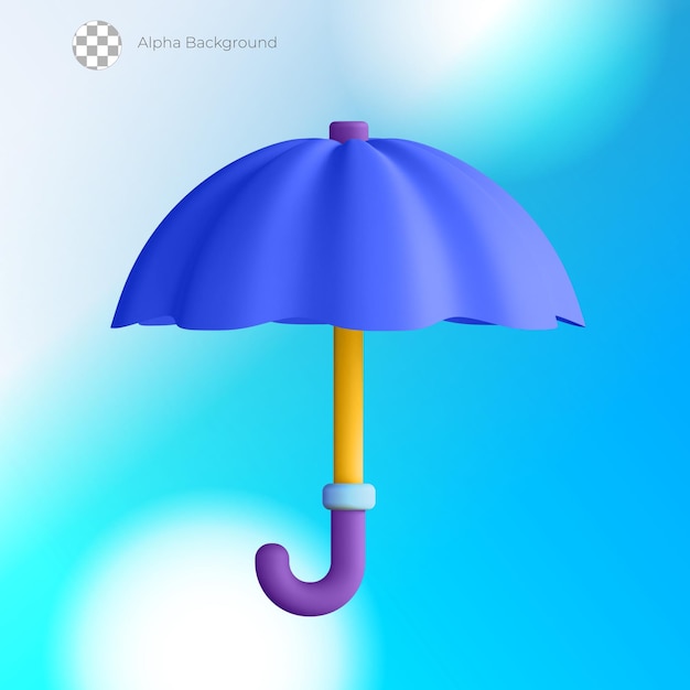 PSD icône de parapluie 3d